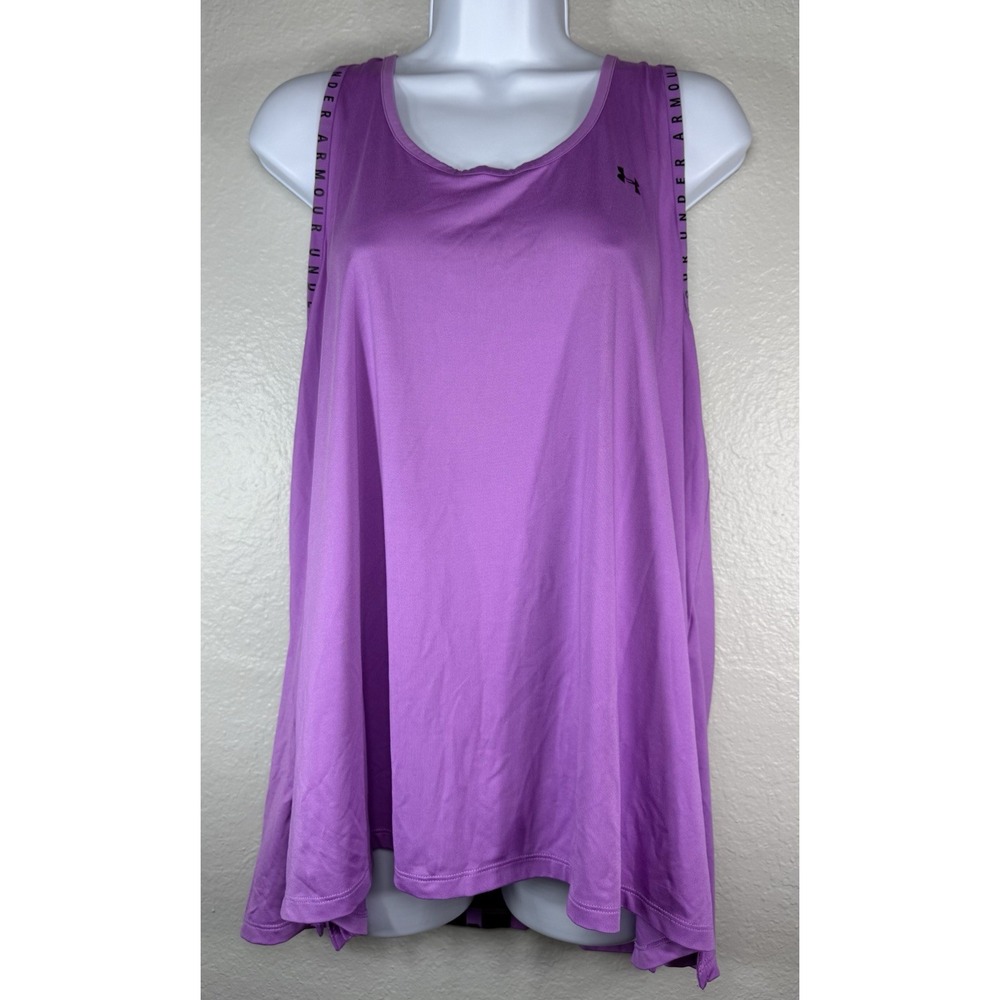 Under Armour Women's 2XL Purple Racerback Tank Top Activewear Workout
